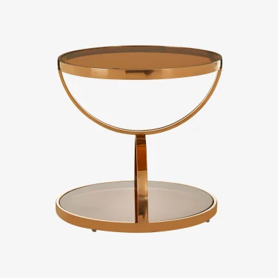 The Range Tula Round Side Table - Gold