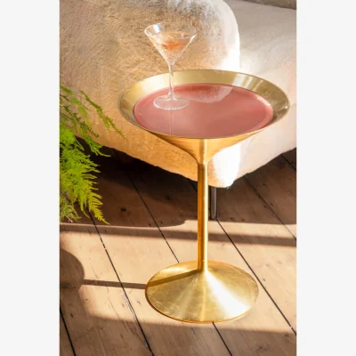 Rockett St George Gold & Pink Cocktail Side Table