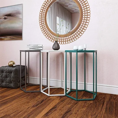 The Range Dorel Home CL Park Ave Table Set White Graphite Emerald
