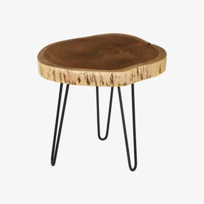 The Range Nandri Tripod Base Side Table - Brown