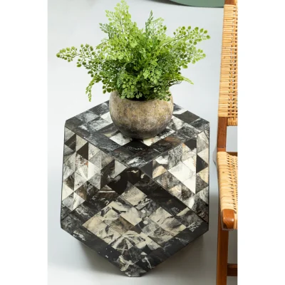 The Range Marlox Mosaic Geometric Side Table - Green