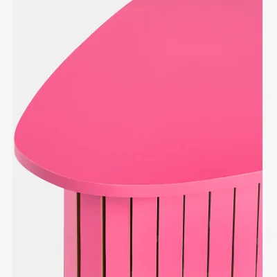 The Range Madison Ribbed Side Table - Hot Pink