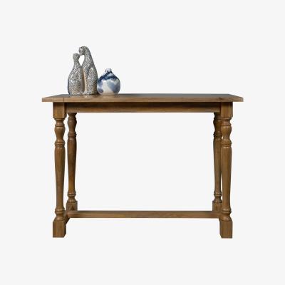 The Range Solid Mango Wood Console Hall Table Light Oak Finish  - Brown