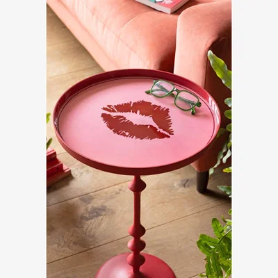 Rockett St George Pink Lips Side Table