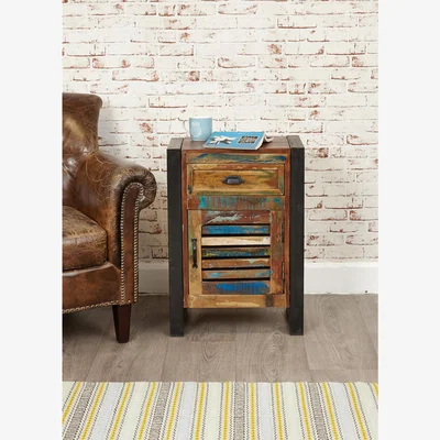 The Range Urban Chic 1 Door 1 Drawer Lamp Table - Multiple colours in the timber