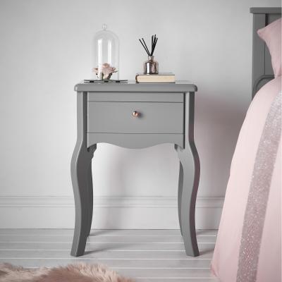 The Range Sorrento Side Table with Drawer - Grey