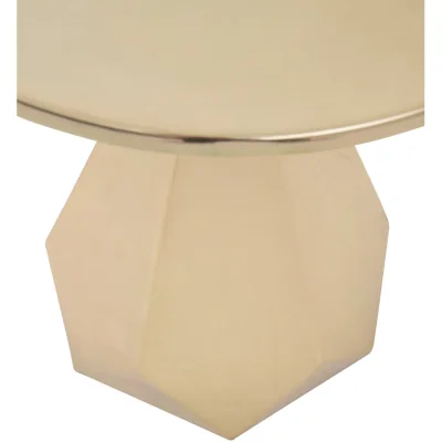 The Range Amira Shiny Gold Side Table - Gold