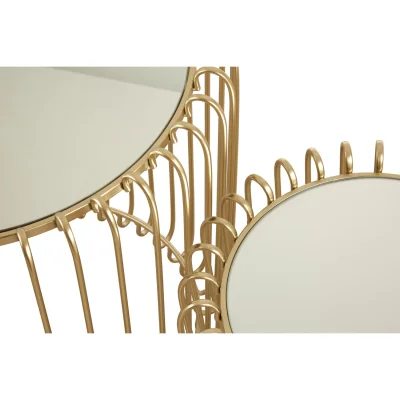 The Range Avantis Set Of Two Champagne Wireframe Side Tables - Gold