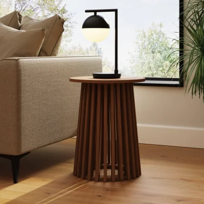 The Range Kaleb Side Table - Walnut