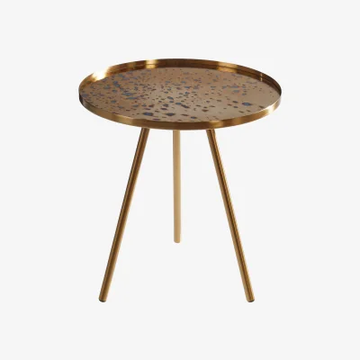 The Range Corra Gold Finish Side Table - Gold