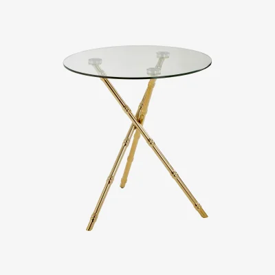 The Range Kensington Townhouse Knop Legs Side Table - Gold