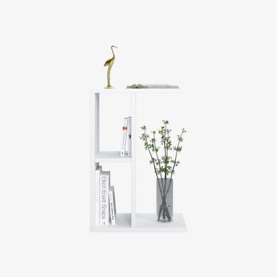 The Range Slot 59cm Tall C Shape Side Table by Ruumstore - Opaque White