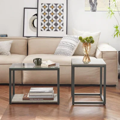 The Range Nesting Tables, Set of 2 End Table - Grey