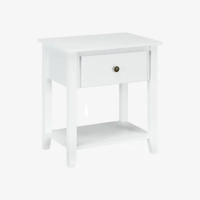 The Range Costway Accent Table Narrow Side End Table - White