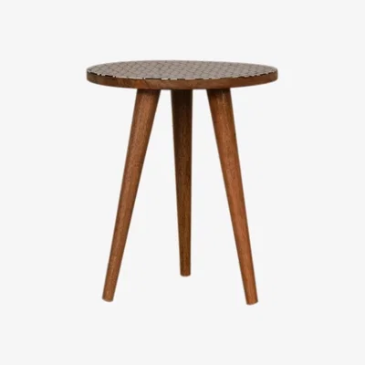 The Range Diamond Print End Table - Orange