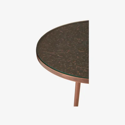 The Range Akola Copper Finish Side Table - Gold