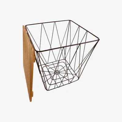 The Range Geometric Black Wire Square Side Table - Black
