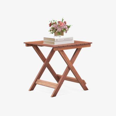 The Range Square Side Table Folding End Table - Natural