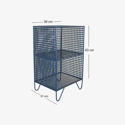 The Range 2 Tier Square Side Table Blue - Blue