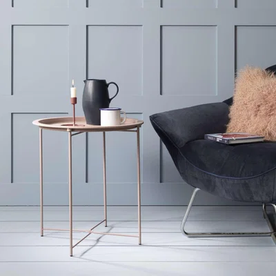 The Range Solid Metal Side Table - Blush Pink