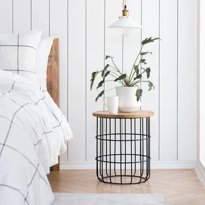 The Range Auxon Side Table - Natural and Black