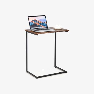 The Range Industrial C-shaped Sofa Side Table - Brown