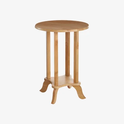 The Range Heva Round Tropical Hevea Wood Side Table - Brown