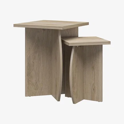 The Range Voler End Table 2pk Light Oak - Light Oak