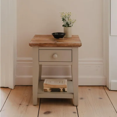The Range Florence Side Table with Drawer - Truffle