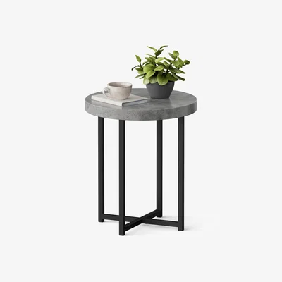 The Range Circular Side Table for Living Room - Orange / 4.1kg