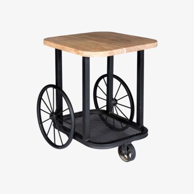 The Range Industrial Creative End Table  - Light Wood