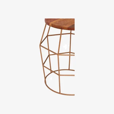 The Range Nandri Rounded Side Table - Brown