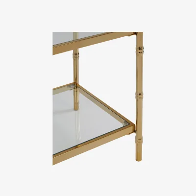The Range Kensington Townhouse Two Tier Square Side Table - Gold
