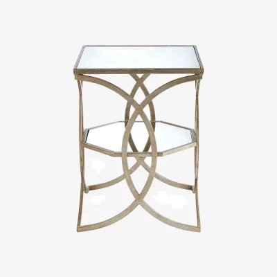 The Range Zariah Cross Design Side Table - Silver
