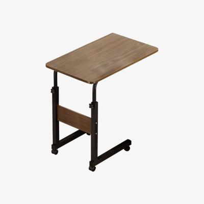 The Range Adjustable Mobile Overbed Table with Lockable Wheels - Brown