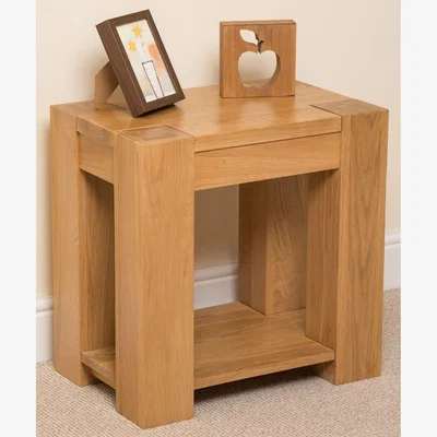 The Range Kuba Solid Oak Lamp Table for Living Room - Oak