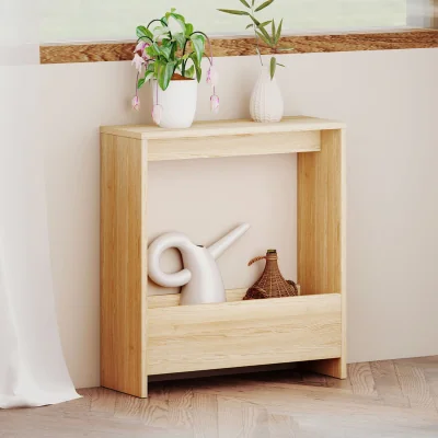 The Range Slim Side Table Magazine Rack Particle Board - Yellow