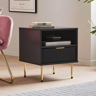 The Range Black and Gold Side Table - Black
