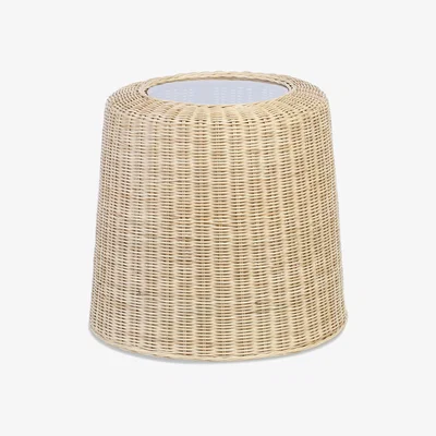 The Range Round Wicker Side Table Natural Rattan - Natural