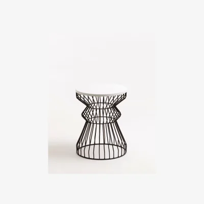 The Range Corina Side Table With Curved Base - White