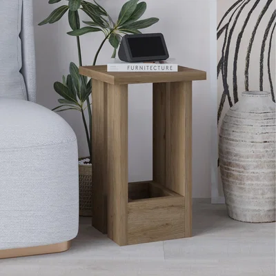 The Range Tasos Modern Side Table - Natural Oak