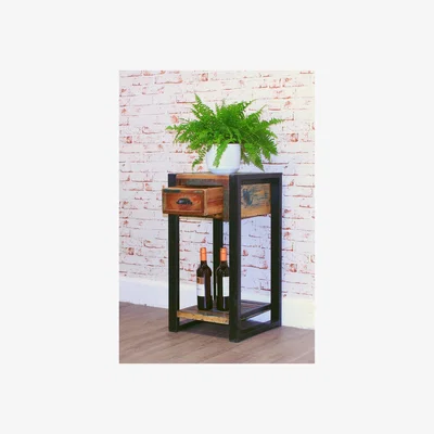 The Range Urban Chic Plant StandLamp Table - Multiple colours in the timber