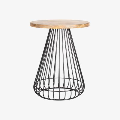 The Range Melody Designer Cage Table - Natural and Black