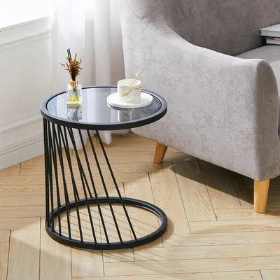 The Range Round Tempered Glass Nesting Coffee Table  - Blue