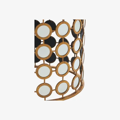 The Range Zariah Gold Finish Mirror Side Table - Gold