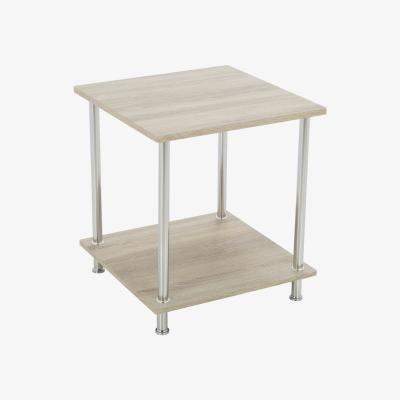 The Range Two Tier Washed Oak Side Lamp Table
