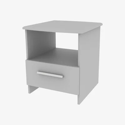 The Range Knightsbridge Bottom Drawer Lamp Table - Grey Matt