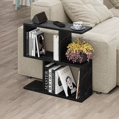 The Range Homemania Modern Side Table - Black Marble Effect