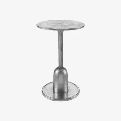 The Range Halle Side Table With Silver Finish - Silver