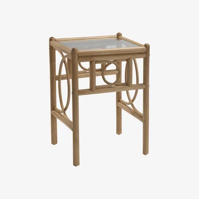 The Range Madrid Cane Side Table Light Oak - Light Oak